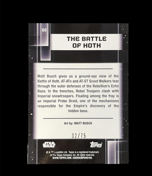 2021 Star Wars Chrome Galaxy 60 The Battle of Hoth Prism /75 - Image 2