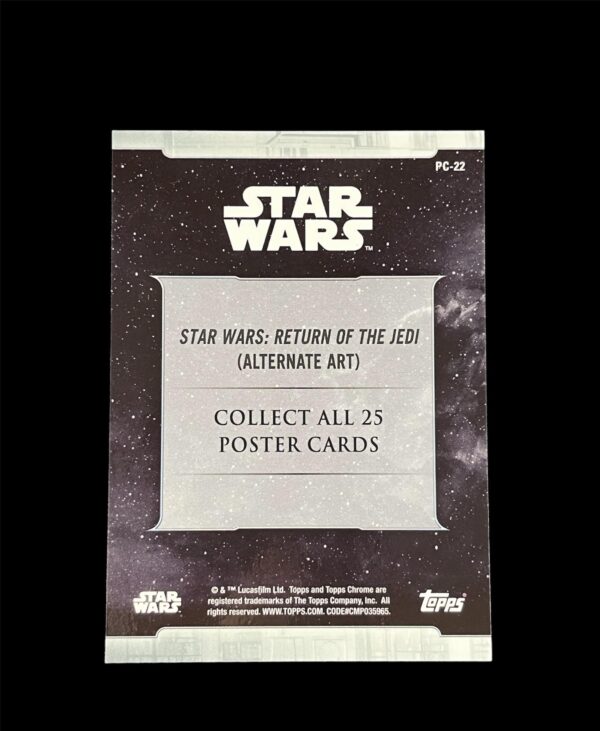 2019 Chrome Legacy Green Poster Return of the Jedi PC-22 - Image 2