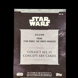 2019 Chrome Legacy Orange Concept Art CA-16 Kylo Ren