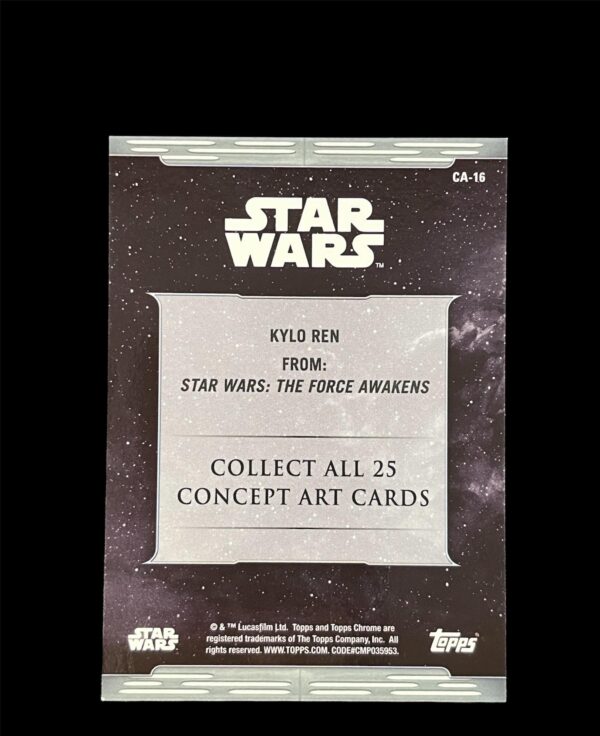 2019 Chrome Legacy Orange Concept Art CA-16 Kylo Ren - Image 2