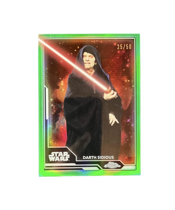 2021 Topps Star Wars Chrome Legacy Wielders of the Lightsaber WL-4 Darth Sidious Green Refractor /50
