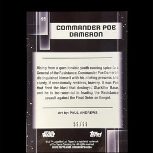 2021 Star Wars Chrome Galaxy 95 Commander Poe Dameron /99