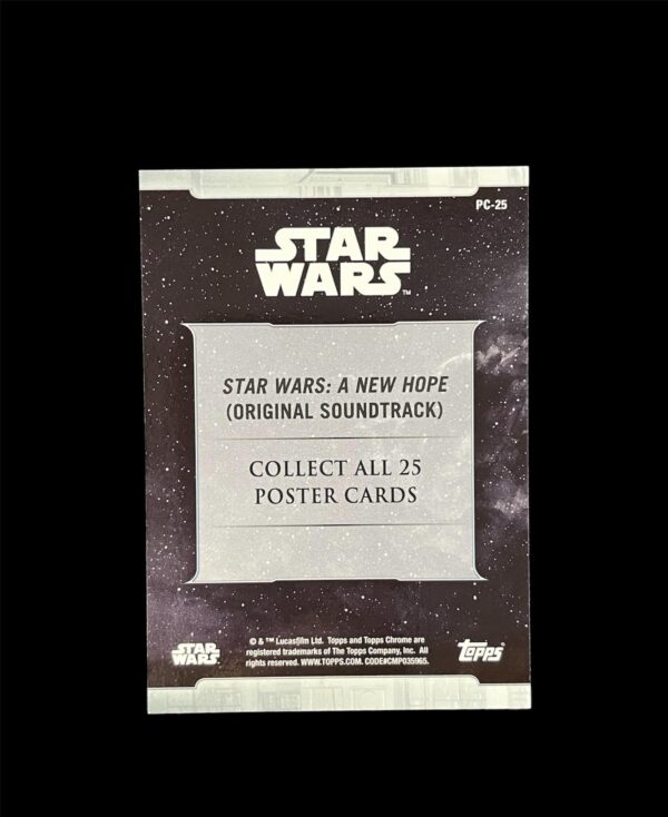 2019 Chrome Legacy Green Poster A New Hope (Original Soundtrack) PC-25 - Image 2