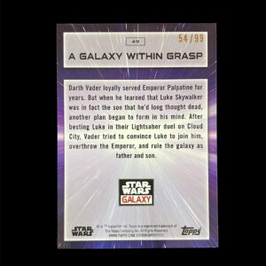 2022 Topps Star Wars Chrome Galaxy 49 A Galaxy Within Grasp Wave Refractor /99