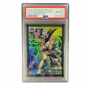 2022 Topps Chrome Star Wars Galaxy 21 Luke Skywalker In Action! Mojo Refractor /50 PSA 10