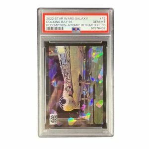 2022 Topps Chrome Star Wars Galaxy P2 Docking Bay 94 Atomic Refractor /150 PSA 10