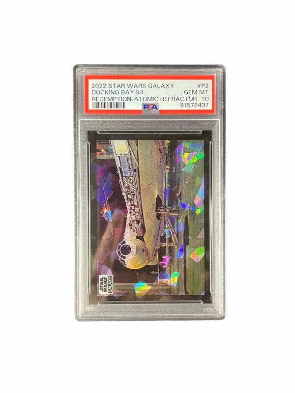 2022 Topps Chrome Star Wars Galaxy P2 Docking Bay 94 Atomic Refractor /150 PSA 10