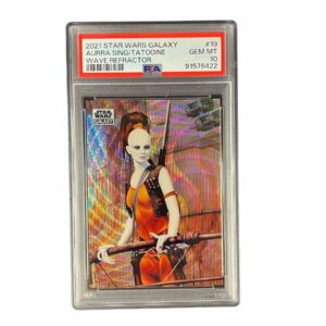 2021 Topps Chrome Star Wars Galaxy 19 Aurra Sing On Tatooine Wave Refractor /99 PSA 10