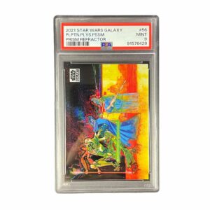 2021 Topps Chrome Star Wars Galaxy 56 Palpatine Plays Possum Prism Refractor /75 PSA 9