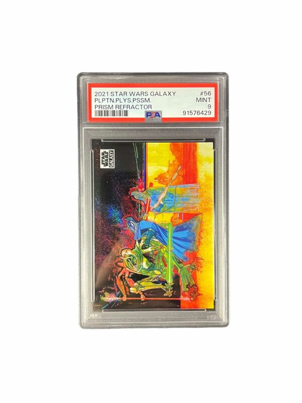 2021 Topps Chrome Star Wars Galaxy 56 Palpatine Plays Possum Prism Refractor /75 PSA 9