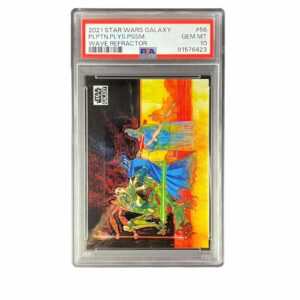 2021 Topps Chrome Star Wars Galaxy 56 Palpatine Plays Possum Wave Refractor /99 PSA 10