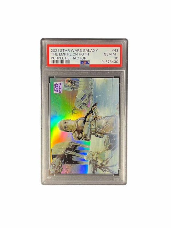 2021 Topps Chrome Star Wars Galaxy 43 The Empire On Hoth Purple Refractor /25 PSA 10 Snowtrooper