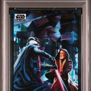 2022 Topps Chrome Star Wars Galaxy 44 Darth Vader Vs Obi-Wan Kenobi Atomic Refractor /150 PSA 10
