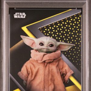 2022 Topps Chrome Black Star Wars 16 Grogu Gold Refractor /25 PSA 9