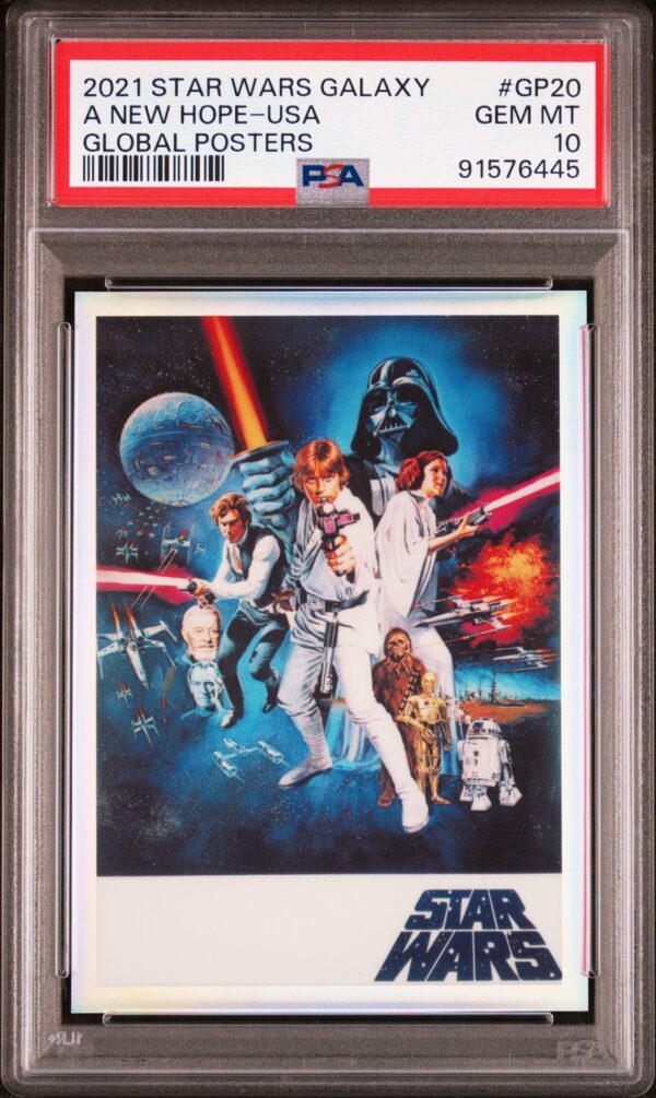 2021 Topps Star Wars Galaxy GP20 A New Hope-USA Global Posters PSA 10 - Image 2