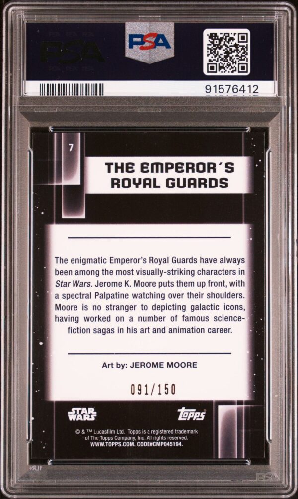 2021 Star Wars Chrome Galaxy 7 The Emperor's Royal Guards Atomic Refractor /150 PSA 10 - Image 3