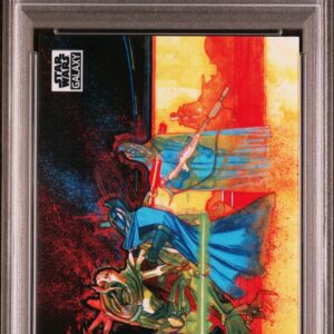 2021 Topps Chrome Star Wars Galaxy 56 Palpatine Plays Possum Prism Refractor /75 PSA 9