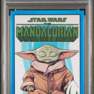 2022 Topps Chrome Star Wars Beskar Comic Covers CC5 Grogu Blue Refractor /99 PSA 10