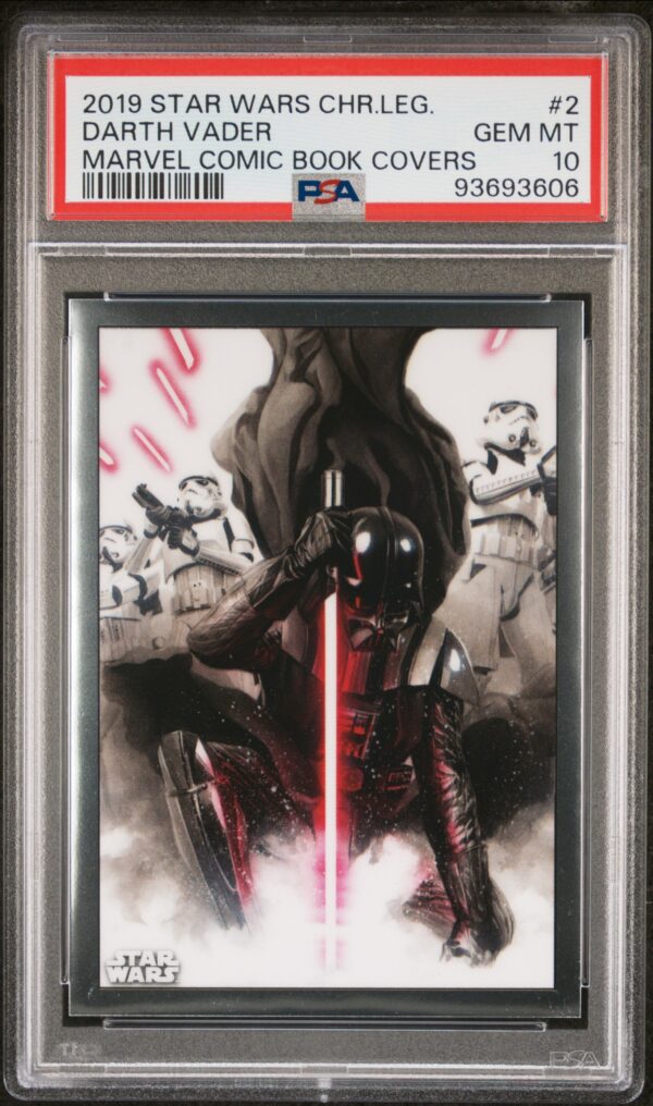 2019 Topps Star Wars Chrome Legacy Marvel Comic Cover 2 Darth Vader PSA 10 - Image 2