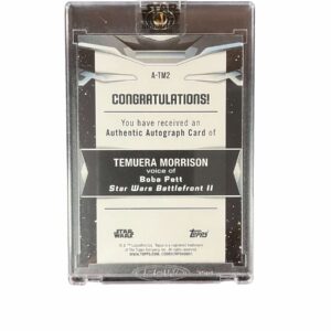 2021 Topps Star Wars Signature Series Temuera Morrison Boba Fett Blue Auto /50