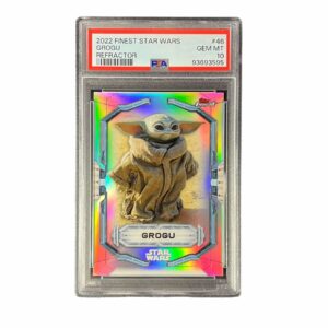 2022 Topps Finest Star Wars 46 Grogu Refractor PSA 10