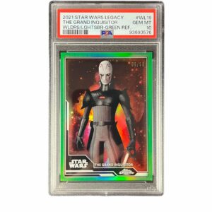 2021 Topps Chrome Star Wars Legacy Wielders of the Lightsaber WL19 Grand Inquisitor Green Refractor /50 PSA 10