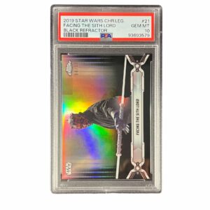 2019 Topps Star Wars Chrome Legacy 21 Facing The Sith Lord Black Refractor /10 PSA 10 (Darth Maul)