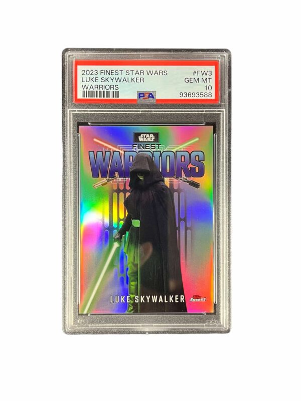 2023 Topps Finest Star Wars Finest Warriors FW3 Luke Skywalker PSA 10