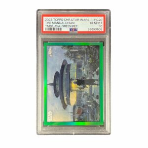 2022 Topps Chrome Star Wars Beskar Concept Art IC20 The Mandalorian Green Refractor /50 PSA 10