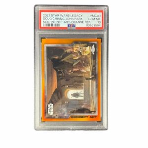2021 Topps Chrome Star Wars Legacy Mandalorian Concept Art MCA1 Orange Refractor /25 PSA 10