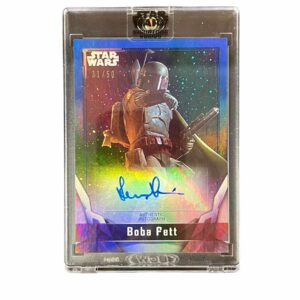 2021 Topps Star Wars Signature Series Temuera Morrison Boba Fett Blue Auto /50