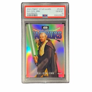 2023 Topps Finest Star Wars Finest Warriors FW20 Qui-Gon Jinn PSA 10