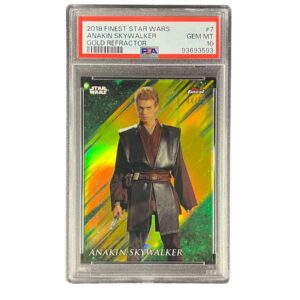 2018 Finest Star Wars 7 Anakin Skywalker Gold Refractor /50 PSA 10