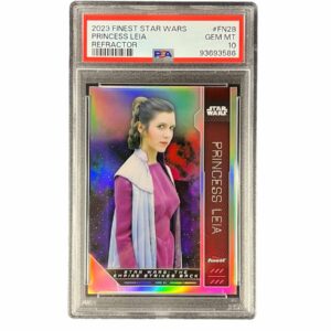 2023 Topps Finest Star Wars FN28 Princess Leia Refractor PSA 10