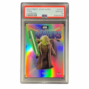 2023 Topps Finest Star Wars Finest Warriors FW19 Yoda PSA 10