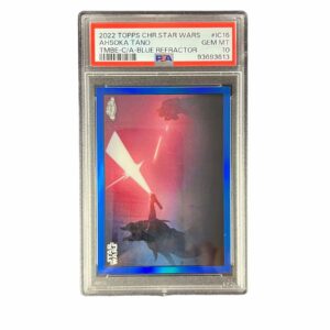 2022 Topps Chrome Star Wars Beskar Concept Art IC16 Ahsoka Tano Blue Refractor /99 PSA 10