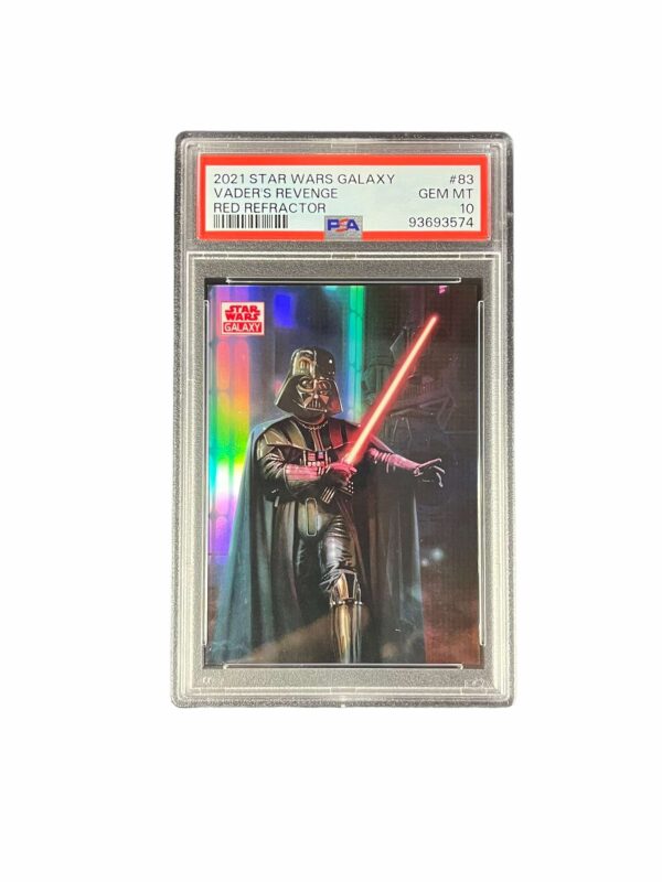 2021 Topps Chrome Star Wars Galaxy 83 Vader's Revenge Red Refractor PSA 10