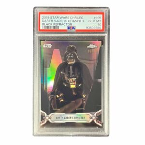 2019 Topps Star Wars Chrome Legacy 105 Darth Vader’s Chamber Black Refractor /10 PSA 10