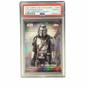 2022 Topps Chrome Star Wars Beskar Armored & Ready AR1 The Mandalorian PSA 10