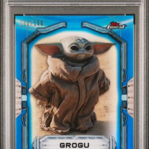 2022 Topps Finest Star Wars 46 Grogu Blue Refractor /150 PSA 10