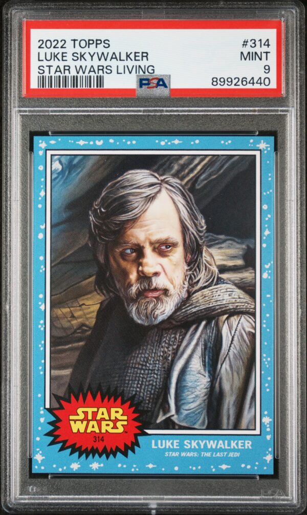 2024 Topps Star Wars Living 314 Luke Skywalker PSA 9 - Image 2