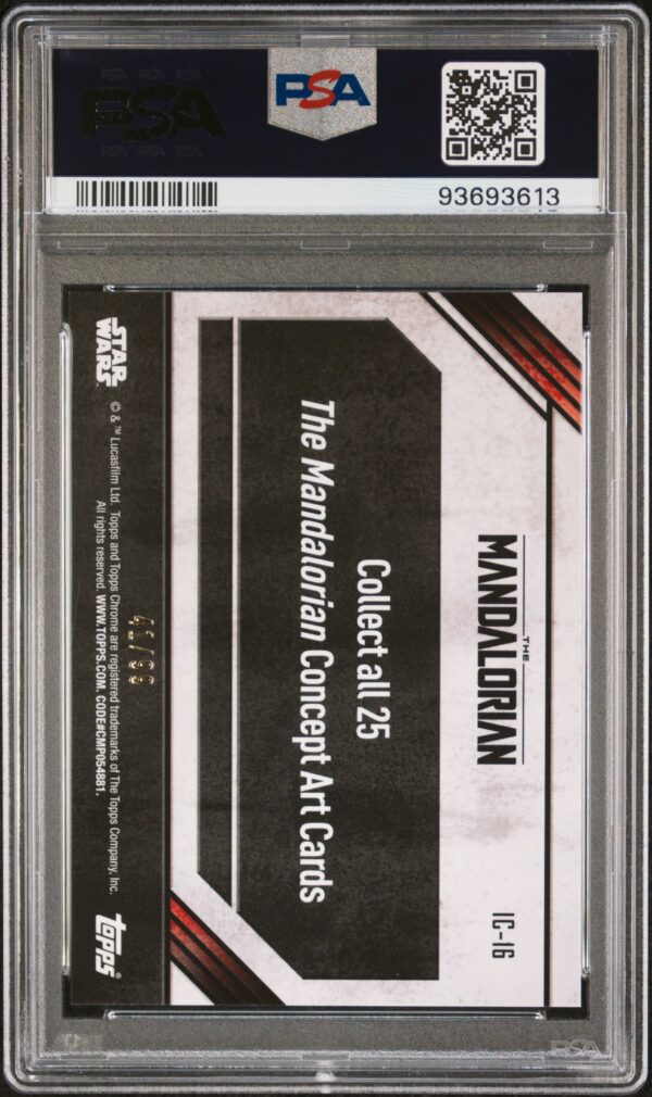 2022 Topps Chrome Star Wars Beskar Concept Art IC16 Ahsoka Tano Blue Refractor /99 PSA 10 - Image 3