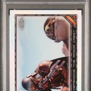 2022 Topps Chrome Star Wars Beskar 8 Defending The Razor Crest Refractor PSA 10
