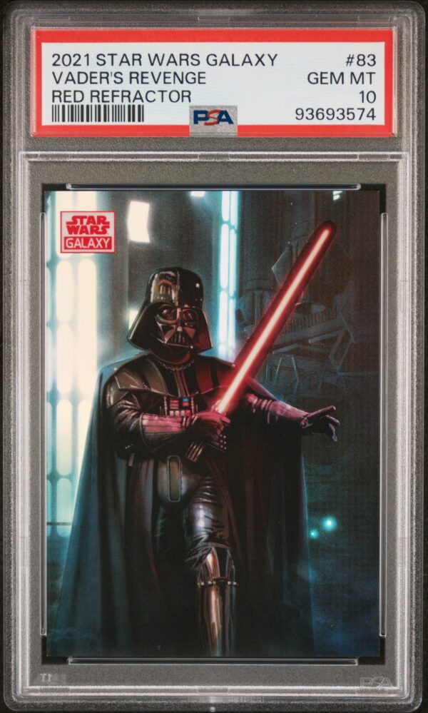 2021 Topps Chrome Star Wars Galaxy 83 Vader's Revenge Red Refractor PSA 10 - Image 2