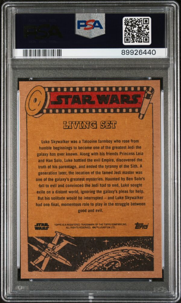 2024 Topps Star Wars Living 314 Luke Skywalker PSA 9 - Image 3