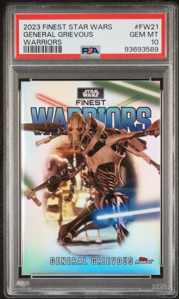 2023 Topps Finest Star Wars Finest Warriors FW21 General Grievous PSA 10 - Image 2