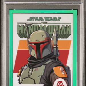 2022 Topps Chrome Star Wars Beskar Comic Covers CC3 Boba Fett Green Refractor /50 PSA 10