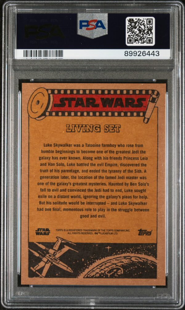 2024 Topps Star Wars Living 314 Luke Skywalker PSA 9 - Image 5